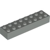Lego kostka (kostička) 2x8, světle šedá (300702)